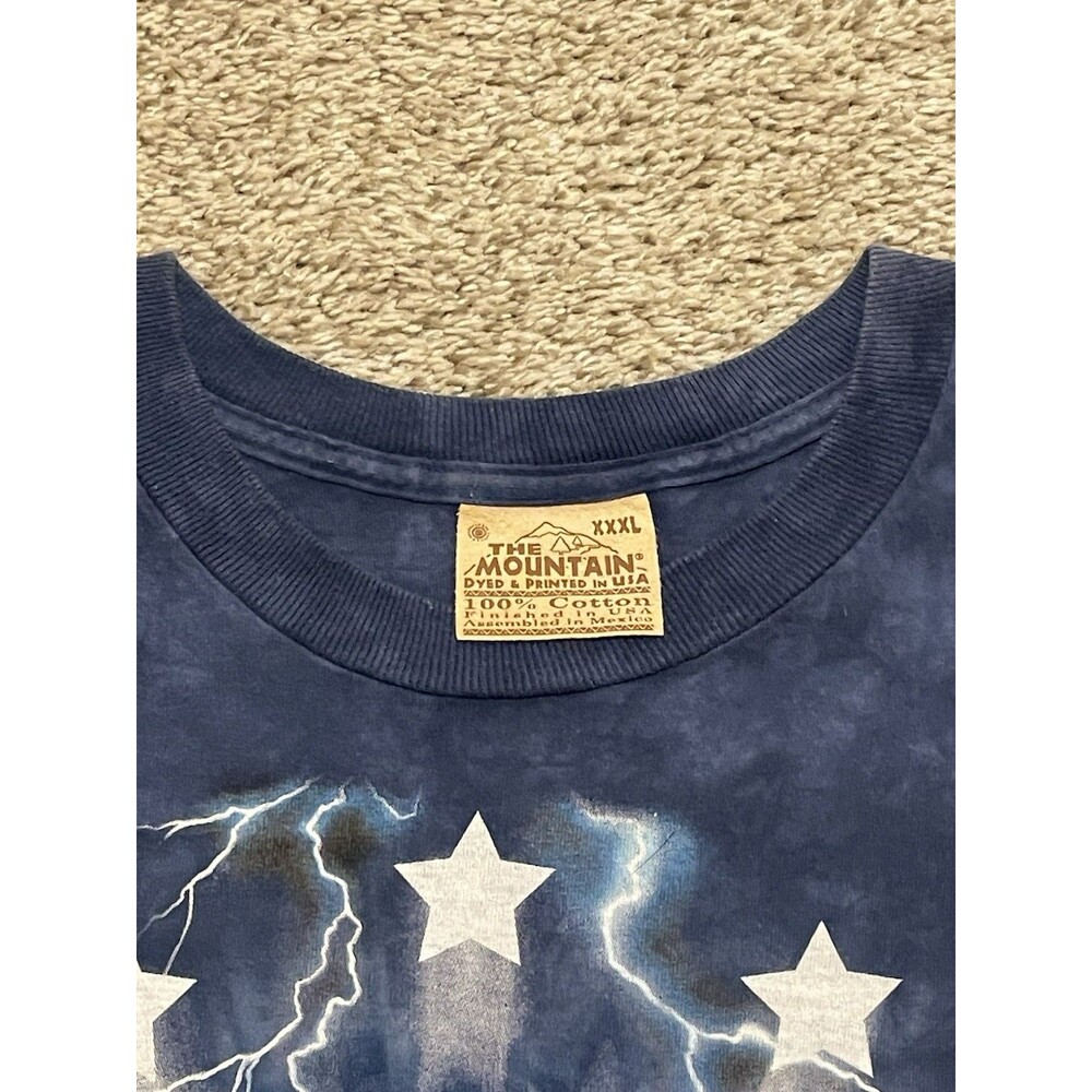 Vintage 2000s Y2K The Mountain Navy Blue Tie-Dye Eagle T-shirt XXXL - Picture 3 of 4